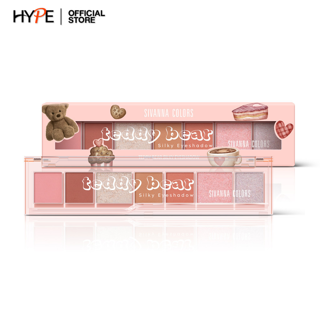 Sivanna Colors Teddy Bear Silky Eyeshadow ซีเวนน่า เท็ดดี้ แบร์ ซิสกี้ อายแชโดว์ พาเลท (HF676)
