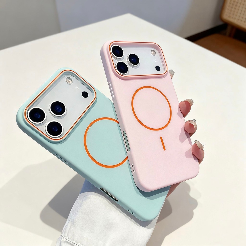 หรูหรา Matte Soft ซิลิโคนเคสโทรศัพท์แม่เหล็กสําหรับ iPhone 17 11 12 13 14 15 16 Pro Max 16E 17Air กรณีฝาครอบ