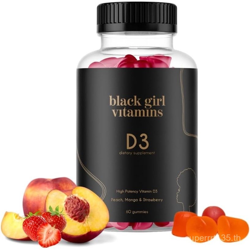 Black Girl Vitamins - Vitamin D3 Gummies, for Immune, Energy, and Bone Support, 2000IU (50mcg) Vitam
