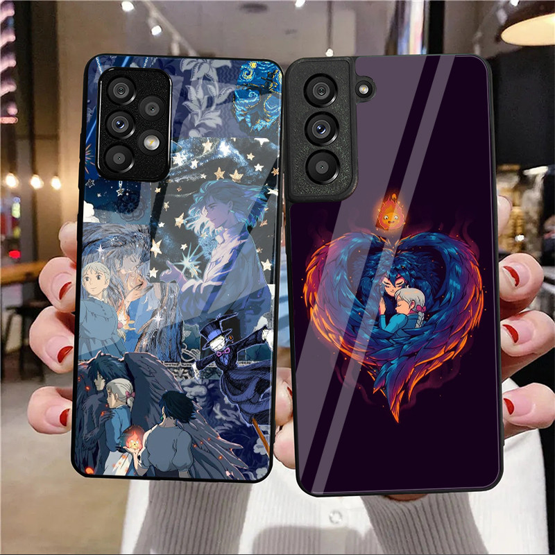Howls Moving Castle Studio Ghibli 01 แก้วเคสโทรศัพท์สําหรับ Samsung Galaxy A14 A16 A30 A22 A32 A33 A