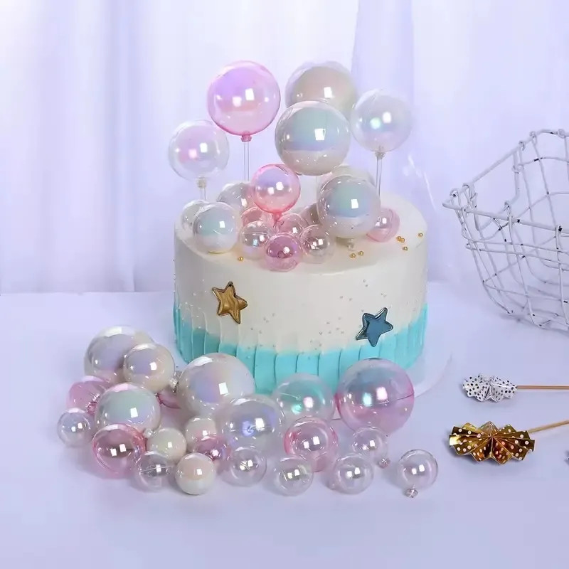 12ชิ้นของขนาดผสมเค้กวันเกิดเบเกอรี่ตกแต่งลูกบอลที่มีสีสันโต๊ะขนมทําเองอุปกรณ์เสริมตกแต่งงานแต่งงานวันวาเลนไทน์ฤดูกาลรับปริญญา – โปรปัง