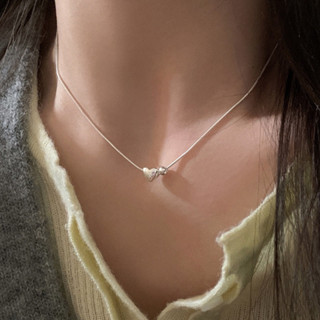 สร้อยคอหัวใจเงินSterling 925 พร้อมลูกปัด เค้นคอโซ่ สำหรับผู้…