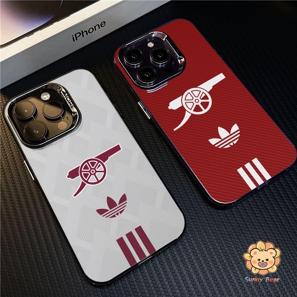 เคสไอโฟนiPhone 17 Pro Maxอาร์เซนอล ฟุตบอลคลับFrosted Electroplate เลนส์ป้องกันเคสโทรศัพท์สําหรับ iPhone 17 Pro Max 16 15 14 13 12 11 7 8 Plus X Xr Xs Max