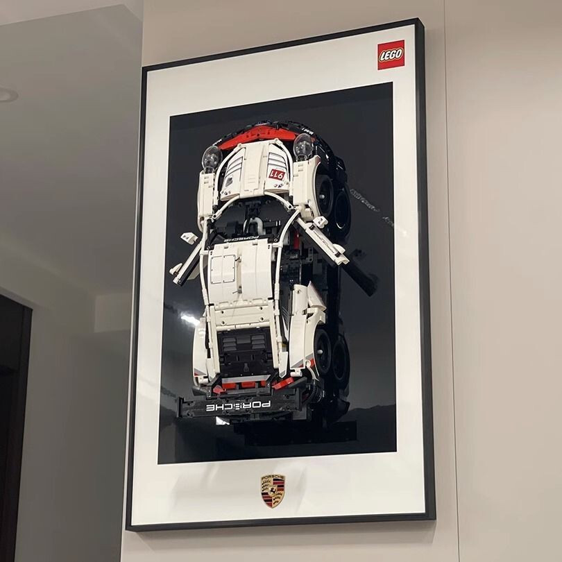 HOT DEAL Building Block Display ใช้งานร่วมกับ Lego Wallmounted Photo Frame Storage Porsche 911 Lambo