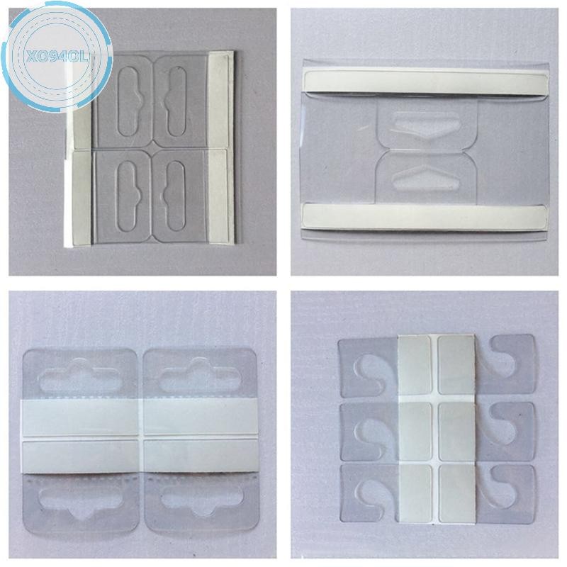 Xo94ol 100 ชิ้น PVC Slot Hole กาวแขวนแท็ก Hook Merchanted กล่องแขวนกระเป๋าแสดง TH