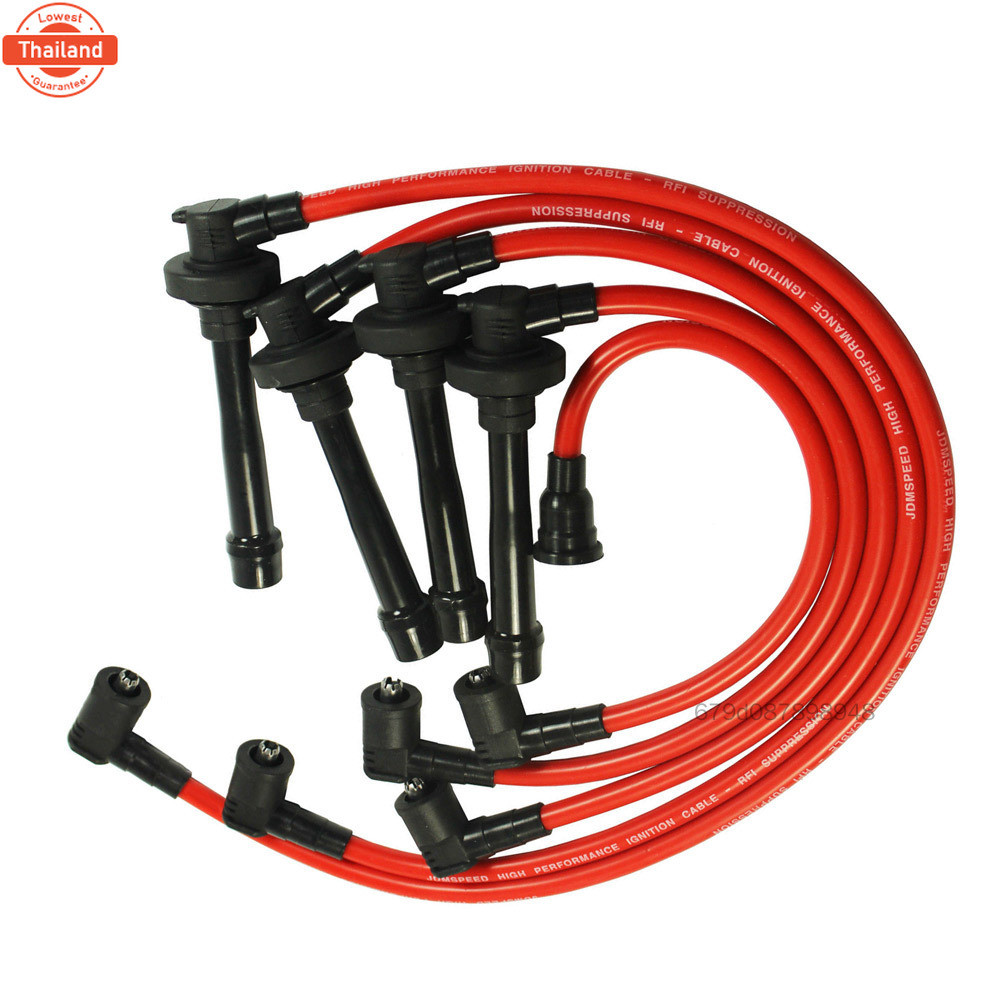 PROTEC ปลั๊ก Honda Civic SR4 SR3 EG EK DC2 B16A B16B B18C CRV S10 B20B CRX del Sol 7 มม.จุดระเิดสายไ