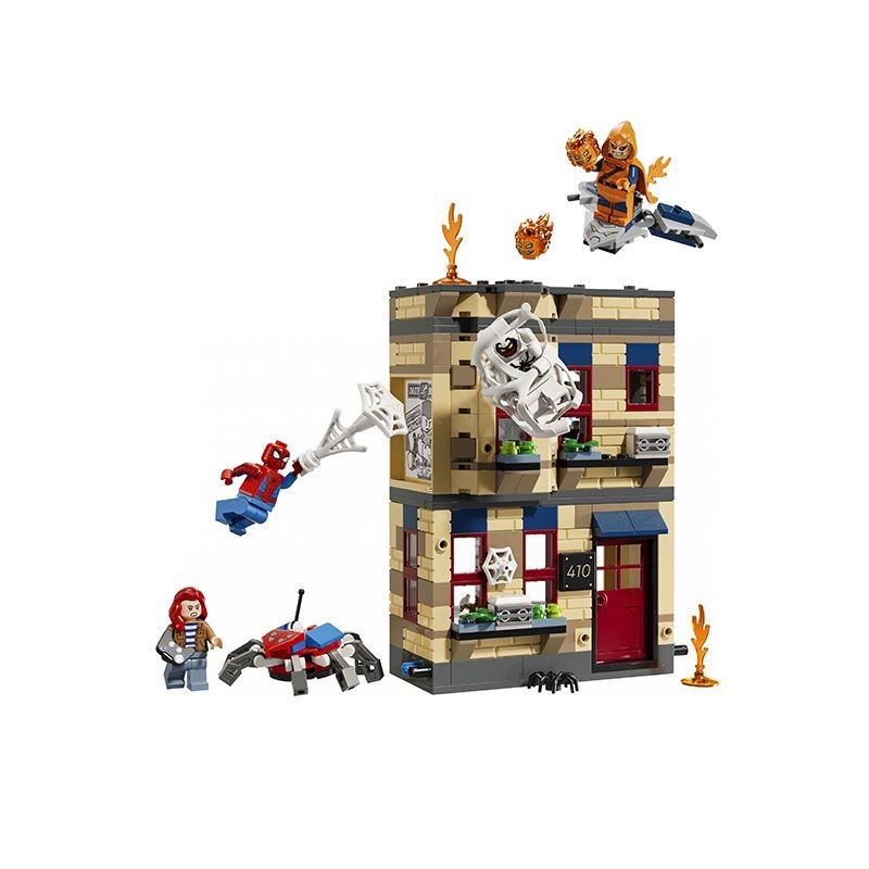 Dollhouse Lego Marvel Series 76317 Peter Parkers Apartment Boys Girls Building Block ของเล่นเด็กของข