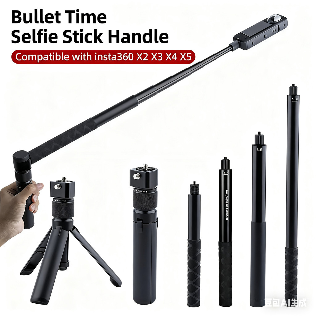 เหมาะสําหรับ DJI OSMO 360 Bullet Time Invisible Selfie Stick สําหรับ Insta360 X4 Bullet Time ขาตั้งก