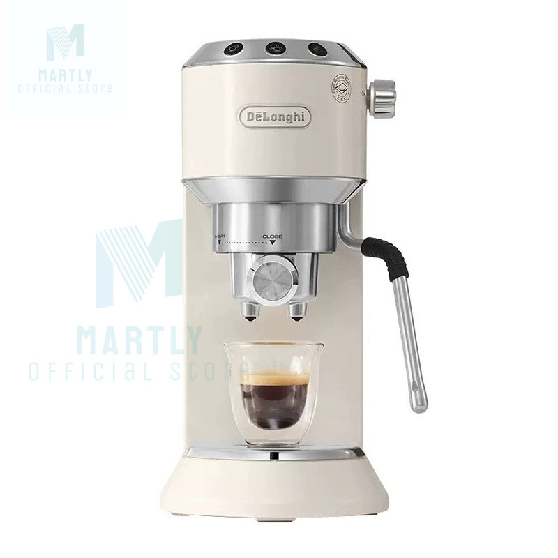 Martly DeLonghi EC885CR เครื่องชงกาแฟกึ่งอัตโนมัติในบ้านDedica Arte Espresso MachineCream Color