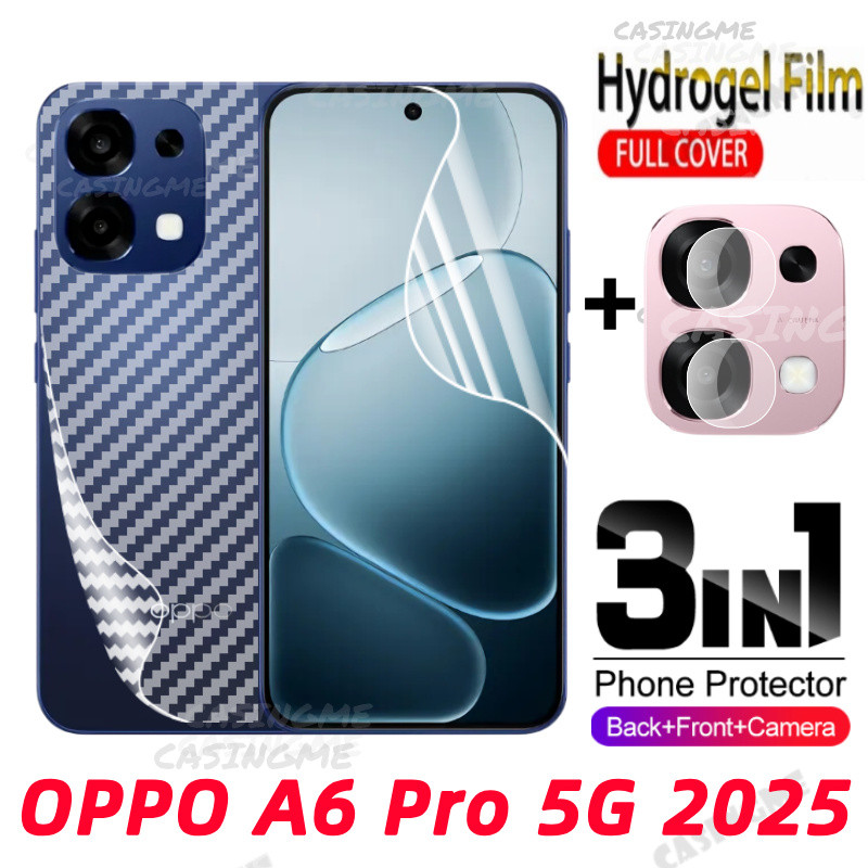 OPPO A6 Pro 5G 2025 ด้านหน้าด้านหลังคลุมทั้งหมดป้องกันฟิล์ม Hydrogel สําหรับ OPPOA6Pro OPPO A6x A6t A6Pro A6 Pro A6i 4G 5G ไม่ใช่กระจกนิรภัยกล้องด้านหลังฟิล์มป้องกันหน้าจอป้องกัน