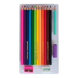 (6 กล่อง) สีไม้ Master Art มาสเตอร์อาร์ต 12 สี แท่งยาว รุ่นซุปเปอร์ไบร์ท
