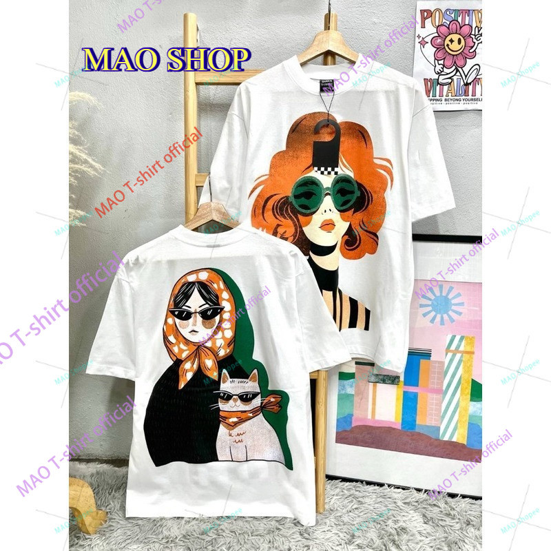 COD✅ (จัดส่งในกรุงเทพฯ) MAO Shop ❗ เสื้อป้ายQueen👑รวมลายน่ารัก สตรีทแฟชั่น -A4