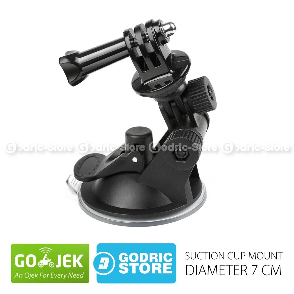 ถ้วยดูด Action Cam 7 ซม.พร้อมขาตั้งกล้องและสกรูลูกบิดสําหรับ GOPRO / XIAOMI YI / BRICA / DJI OSMO
