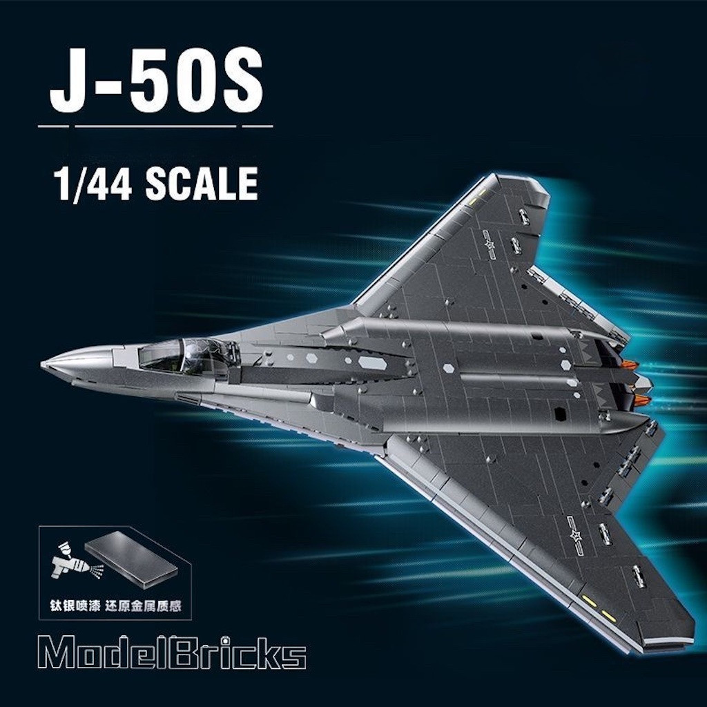 879PCS MOC J-50S หก Stealth Air Fighter Jet รูปของเล่น Building Block อิฐของขวัญเด็ก DIY ชุดใหม่ 1:4