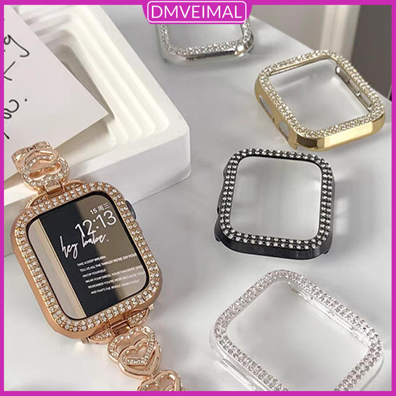 ฝาครอบเคสแข็งเพชร PC for IWatch Apple Watch Ultra 3 2 49mm Series 11 10 9 8 7 6 5 4 SE 3 2 1 46 45 44 42 41 40 38มม.