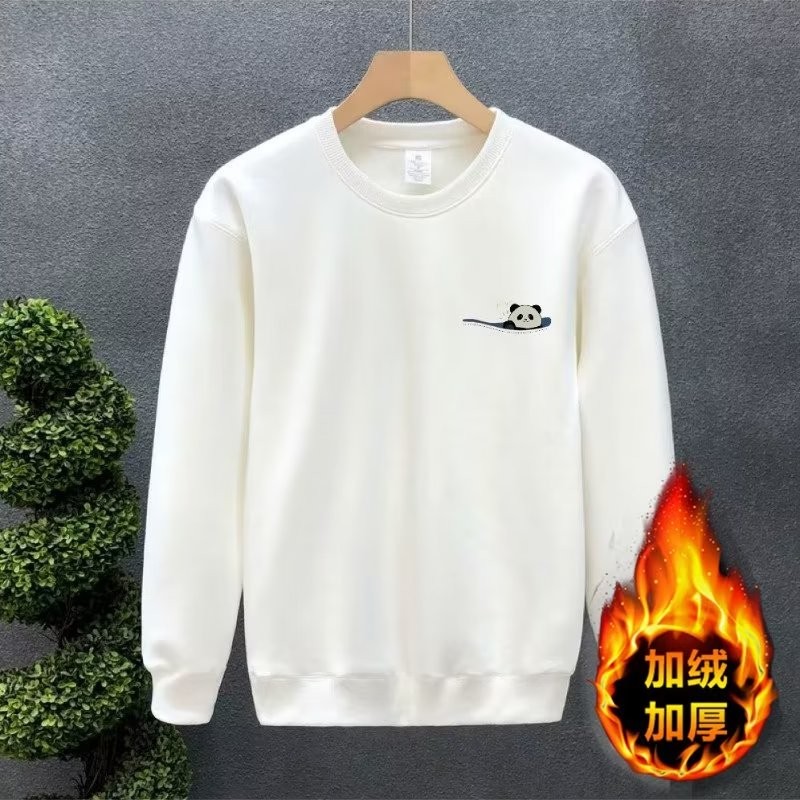 COD 2025 Crew Neck Sweatshirt Men Loose Design Sense Smiley Face Print American Retro Ins Trendy Bra