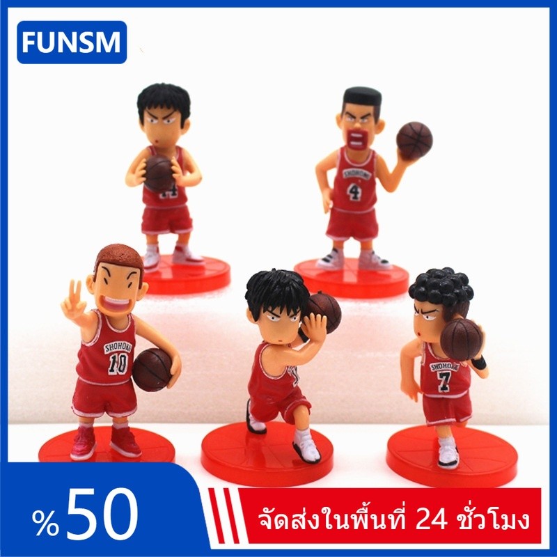 5 ชิ้น/เซ็ต SLAM DUNK Action Figure อะนิเมะ One Piece รูป COD stock คอสเพลย์ตุ๊กตาของเล่นสําหรับของขวัญเด็กคอลเลกชันเครื่องประดับรถตกแต่งบ้าน Sakuragi Hanamichi