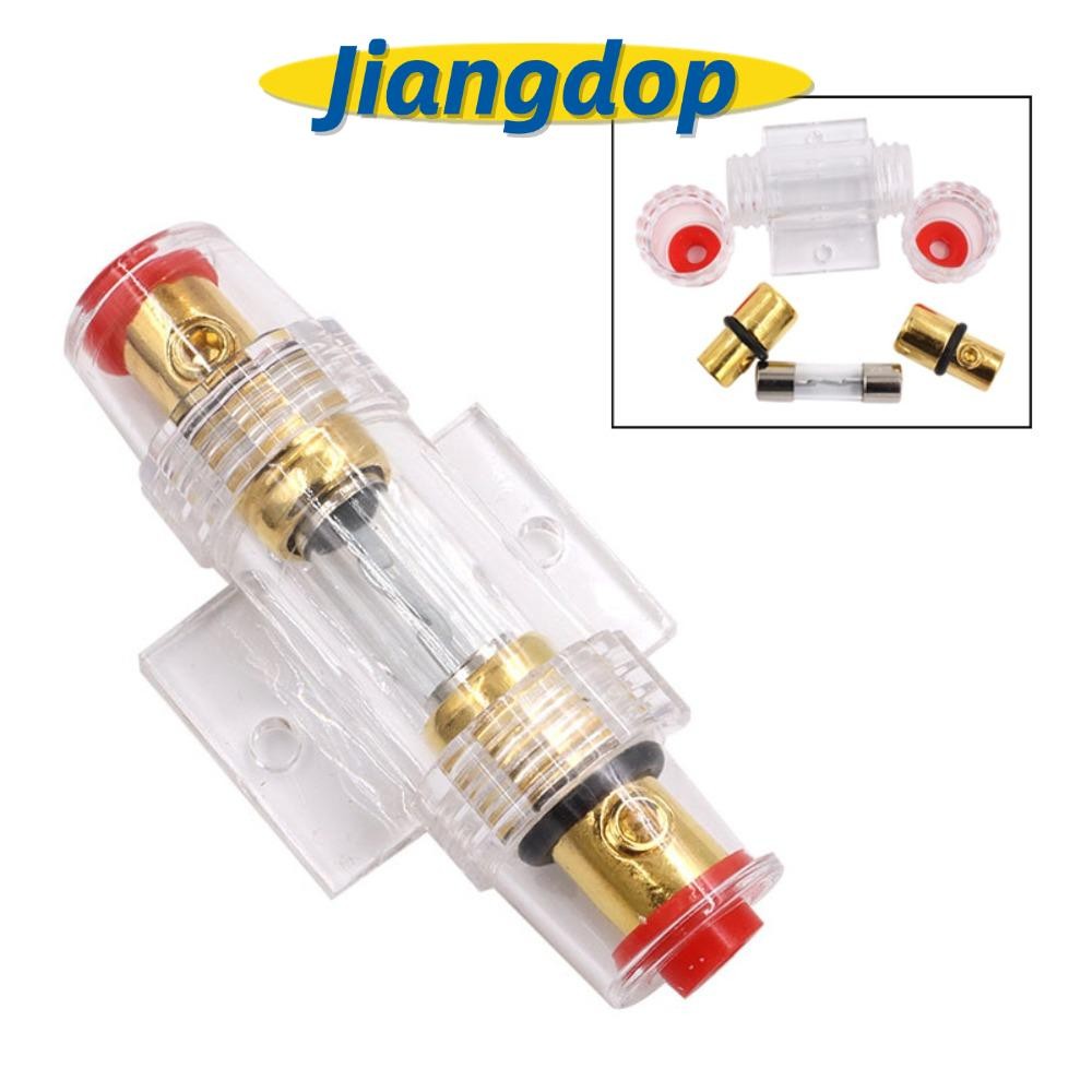 JIANG ฟิวส์เครื่องเสียงรถยนต์, Inline AGU Car Fuse Holder Block, Gold Plated DC 12V 30-100A Refit Fu