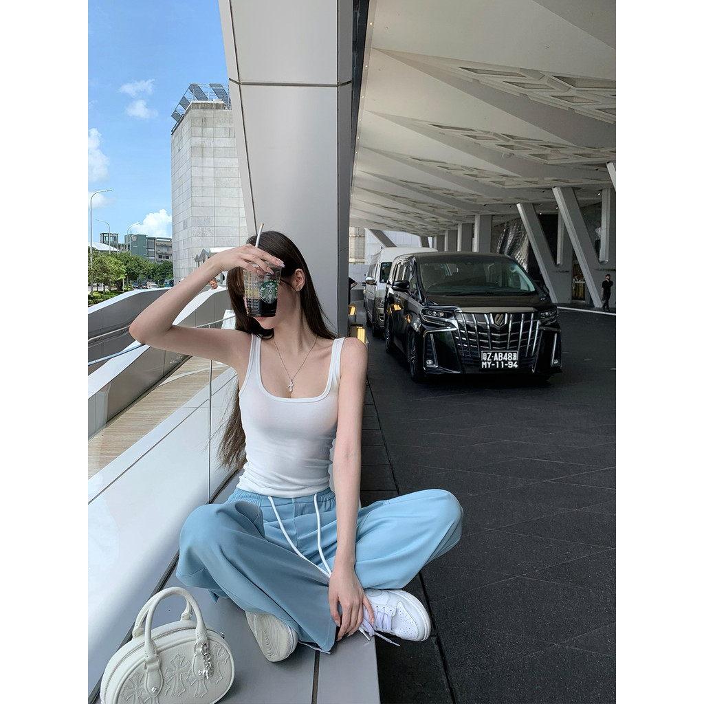 Moses Queen/Queen of Mercy เสื้อกล้ามคอเหลี่ยม กางเกงชั้นใน เสื้อครอปเปิดหลังสำหรับผู้หญิง