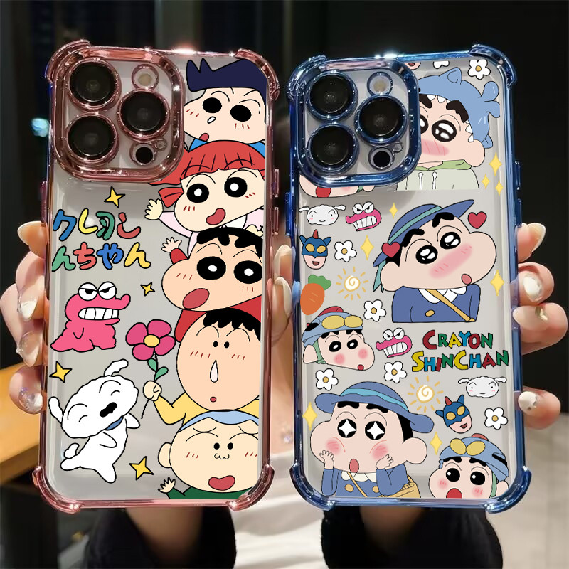 การ์ตูนเครยอนชินจังเคสโทรศัพท์สําหรับOPPO Reno 14F 14 13 Pro 13F 12F 11F 11 12 10 Pro Plus 8T 5G Reno14 Reno13Fการ์ตูนกันกระแทกนุ่ม