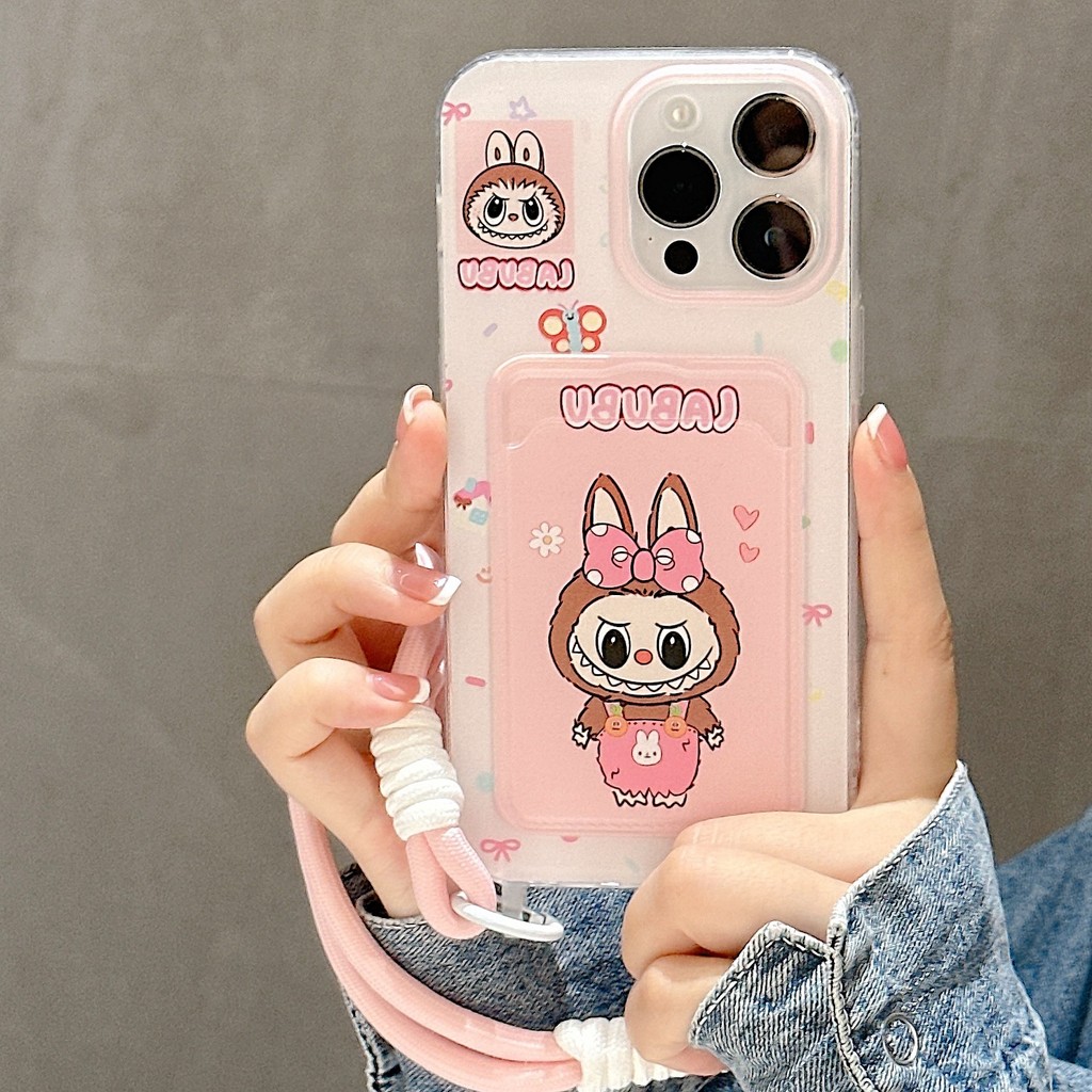เคส 425 425 degree case Card Holder Lanyard Case น่ารักการ์ตูน kt เคสโทรศัพท์เหมาะสําหรับ iphone16pr