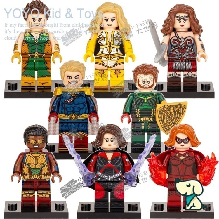 LORA Hobby YZ8 XX Superhero Black Robe Pickets Motherlander Starlight MOC ประกอบ Building Block Mini