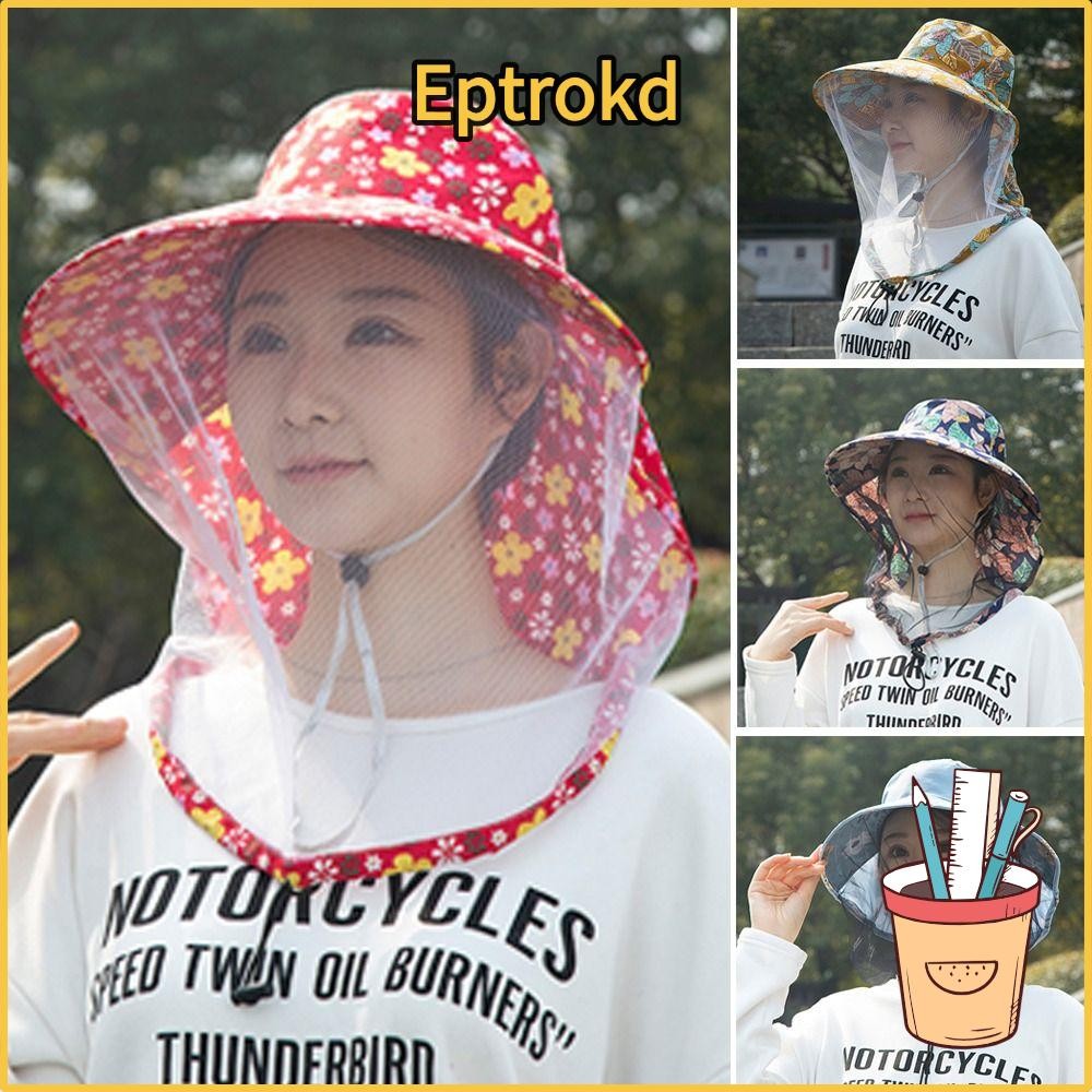 ตอนสิบ หมวกกันแดดตกปลา,หมวกกันยุงป้องกันรังสียูวีลายดอกไม้,แฟชั่นปีกกว้างระบายอากาศใบหน้าคอป้องกันแมลงหลักฐานหมวกฤดูร้อน