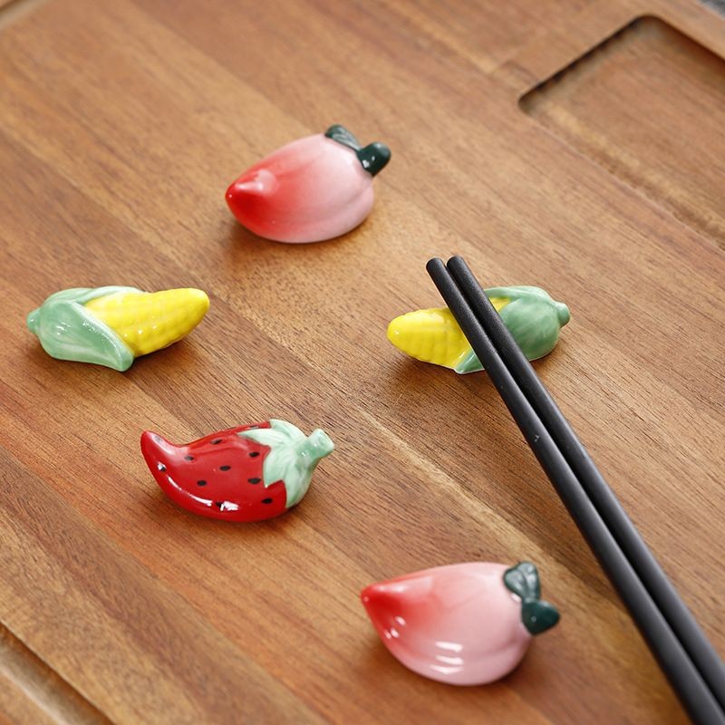 Ceramic Hot Sale Dining Table Fruit Chopstick Holder Chopstick Pillow ins Decorative Food Tray Under