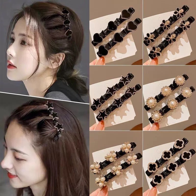 กิ๊บติดผมแบบถัก กิ๊บหนีบผมแฟชั่นสไตล์เกาหลี แบบคู่ มาใหม่