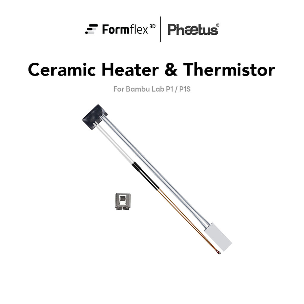Phaetus Ceramic Heater & Thermistor For Bambu Lab P1/P1S