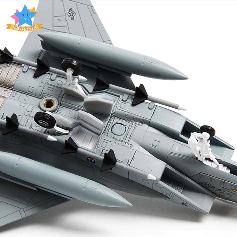[Edstars] 1/100 Miniature F-15 Plane Model Fighter Model สําหรับ Cafe Office Desktop