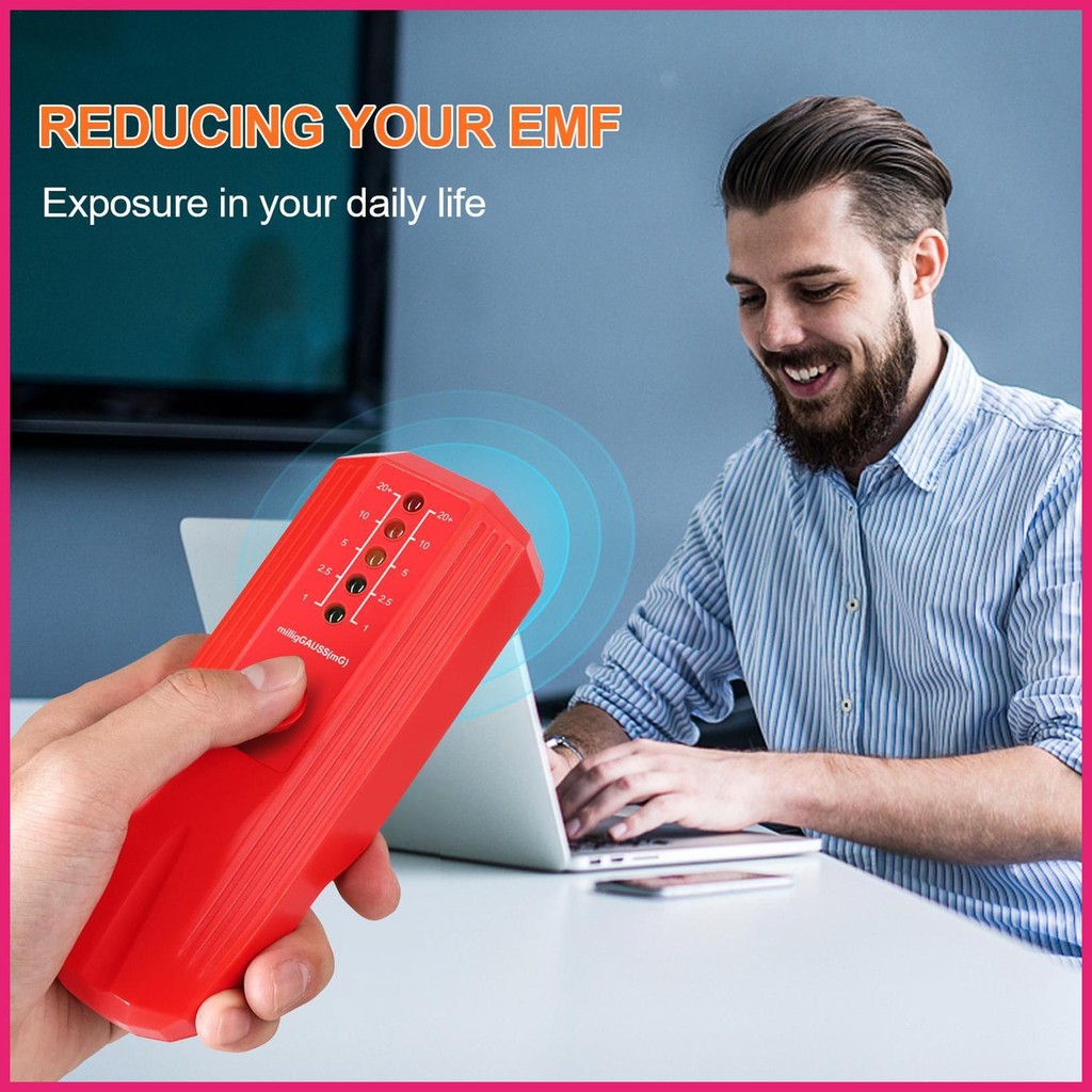 EMF เครื่องวัดรังสีที่ถูกต้อง EMF เมตรเครื่องตรวจจับรังสีแม่เหล็กไฟฟ้ามือถือดิจิตอล LCD EMF Reader เ