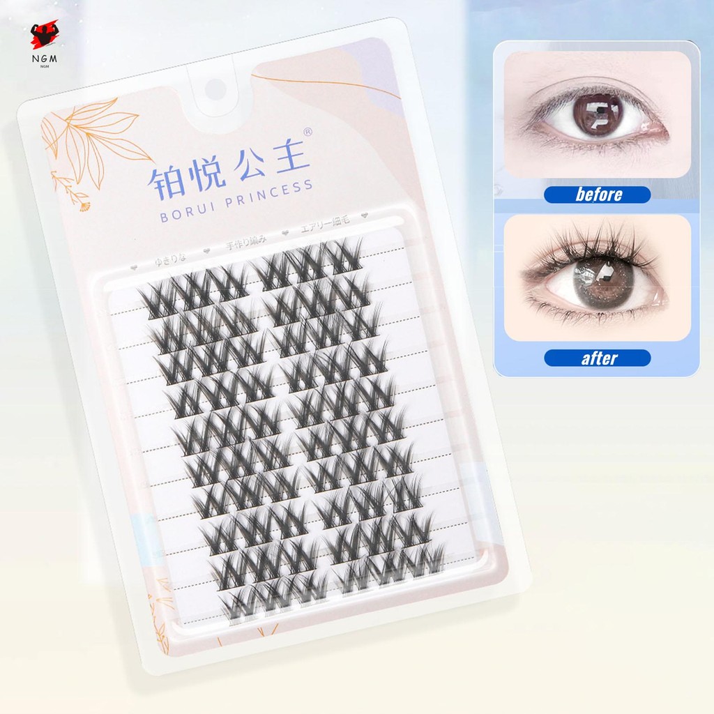 Lash Clusters Extensions คอนแทคเลนส์ Friendly Lash Clusters ยาว Wisps DIY ที่บ้าน