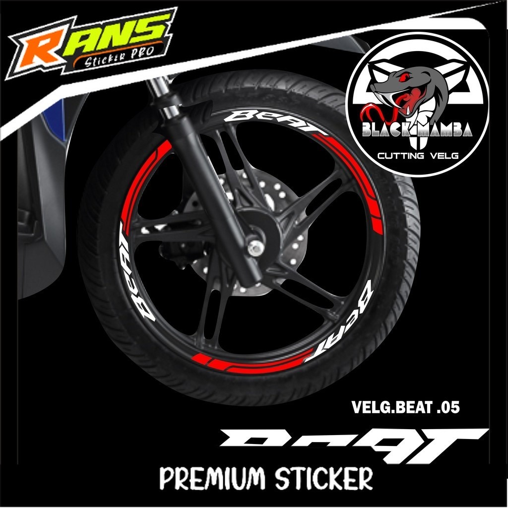 BEAT RIM CUTTING STICKER - HONDA BEAT 06 TIRE/VELG VARIATION LIST STICKER