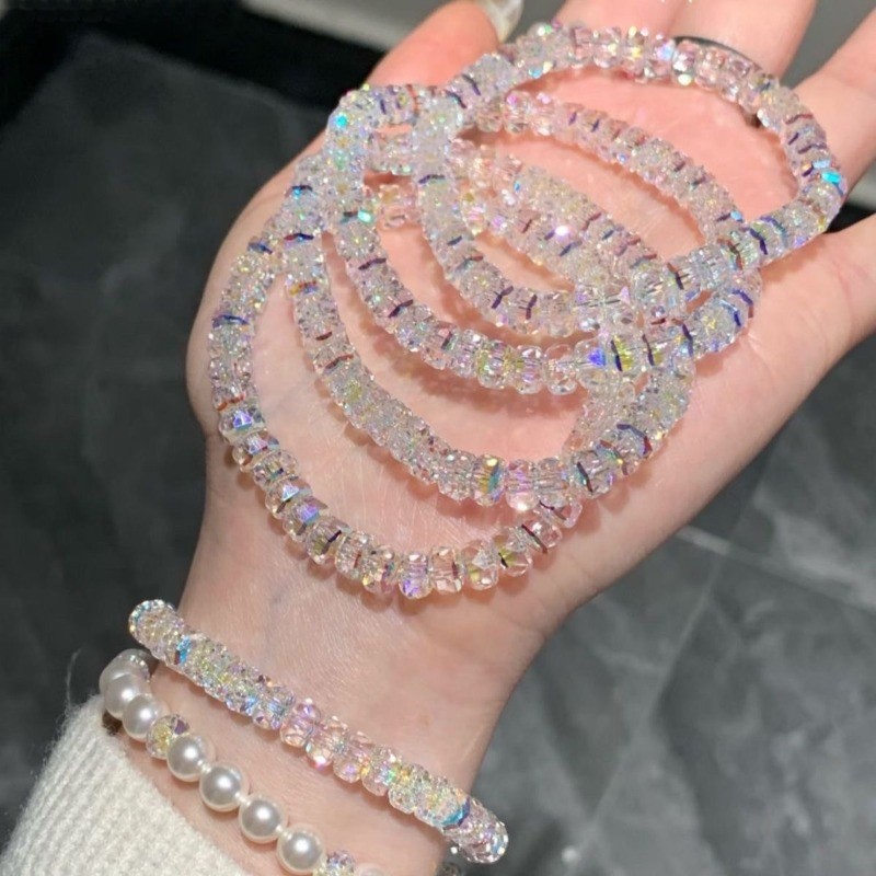 สร้อยข้อมือคริสตัลสีขาว ออสเตรีย สำหรับฤดูร้อน ของขวัญแฟชั่นสตรี