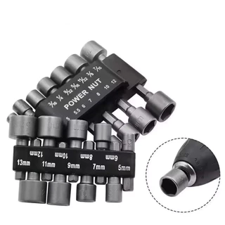 ชุดลูกบล็อกสวมเร็ว ขันสกรูใช้กับ สว่านไฟฟ้า เครื่องขัน 14 ชิ้น ขนาด 5-12 mm