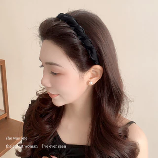 ที่คาดผมคลาสสิกสำหรับผู้หญิง พร้อมยางกันลื่น สวมใส่สบายและหรูหราทุกวัน