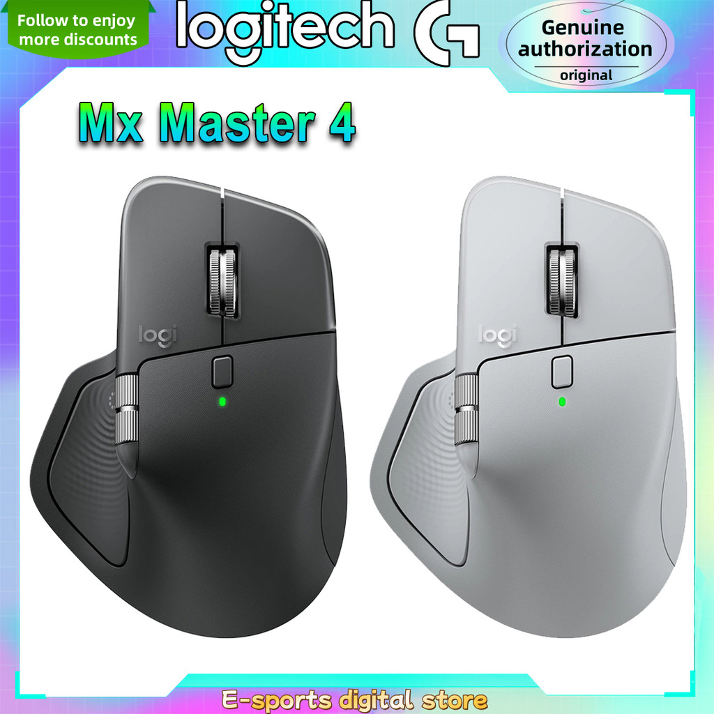 เมาส์ไร้สายประสิทธิภาพสูง Logitech Mx Master 4 (Graphite, Pale Grey)