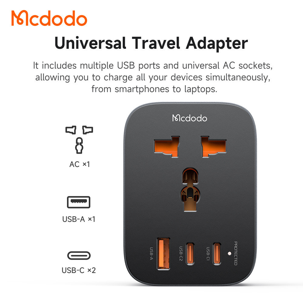 Mai Duoduo G4 Series 20W 2C1A Multi-Country Universal Travel Multi-Port Conversion Socket Charger มา