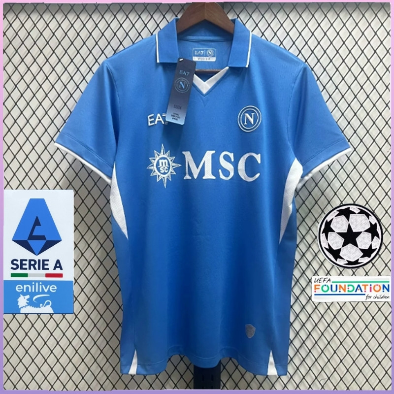 พัดลมรุ่น SSC Napoli 2024/25 Home Jersey คุณภาพเยี่ยม ปรับแต่งได้