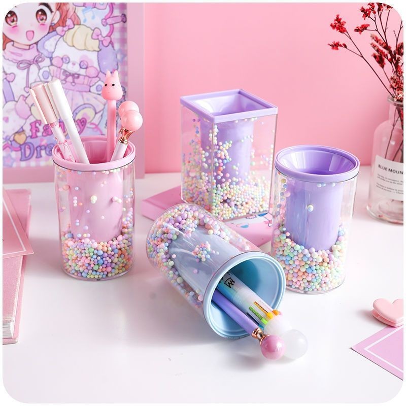 อะคริลิค Dream สีสัน Ball ปากกา Cu อะคริลิค Dream สีสัน Ball ผู้ถือปากกา Creative น่ารักสาวหัวใจแฟชั