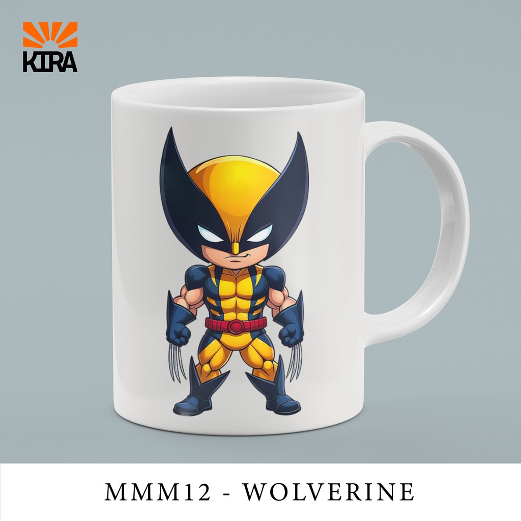 KIRA Mug Motif Mini Marvel Chibi Wolverine/Rocket/Dadpool/Dr. Doom - โชว์สินค้าของที่ระลึก