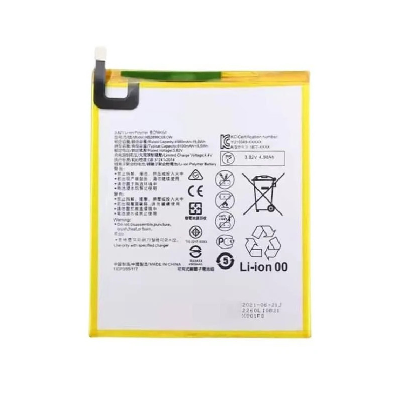 ใหม่สําหรับ Huawei MediaPad T5 10 4980mAh ความจุสูง HB2899C0ECW + เครื่องมือฟรี