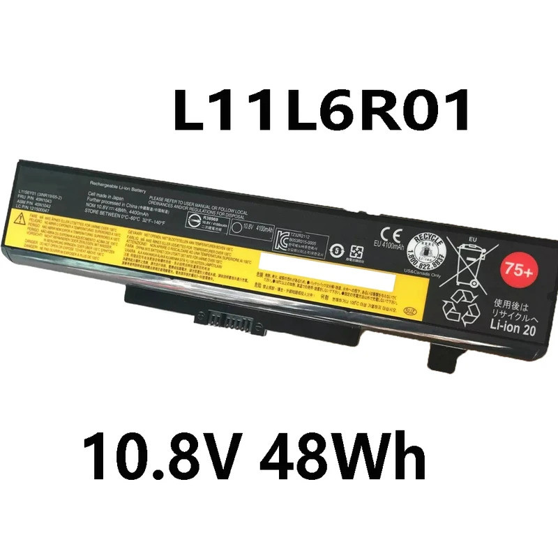 L11L6Y01 10.8V 48Wh แบตเตอรี่แล็ปท็อปสําหรับ Lenovo IdeaPad Y480 Y580 V480 V580 E430 E435 L11S6Y01 L