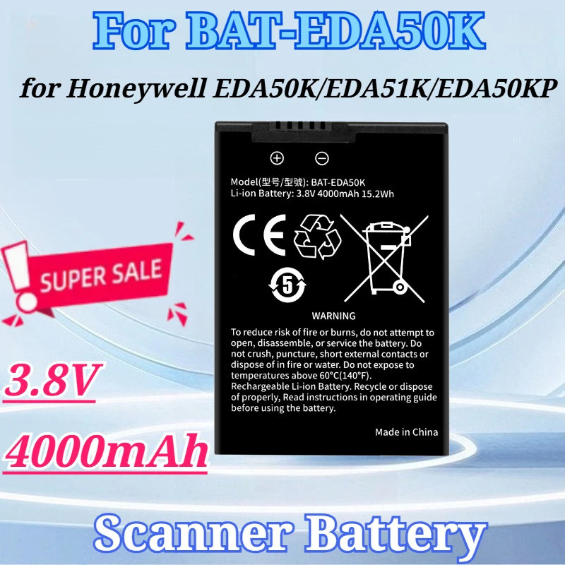 3.8V 4000mAh สําหรับ BAT-EDA50K สําหรับ Honeywell ScanPal EDA50K EDA51K EDA50KP 50176083-001 5017608