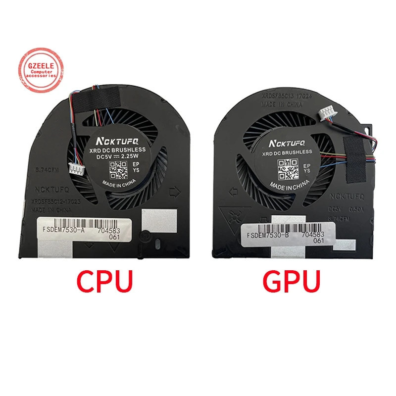 IiNEW แล็ปท็อป CPU GPU พัดลมระบายความร้อนสําหรับ Dell Precision 7530 M7530 7540 M7540 P74F *