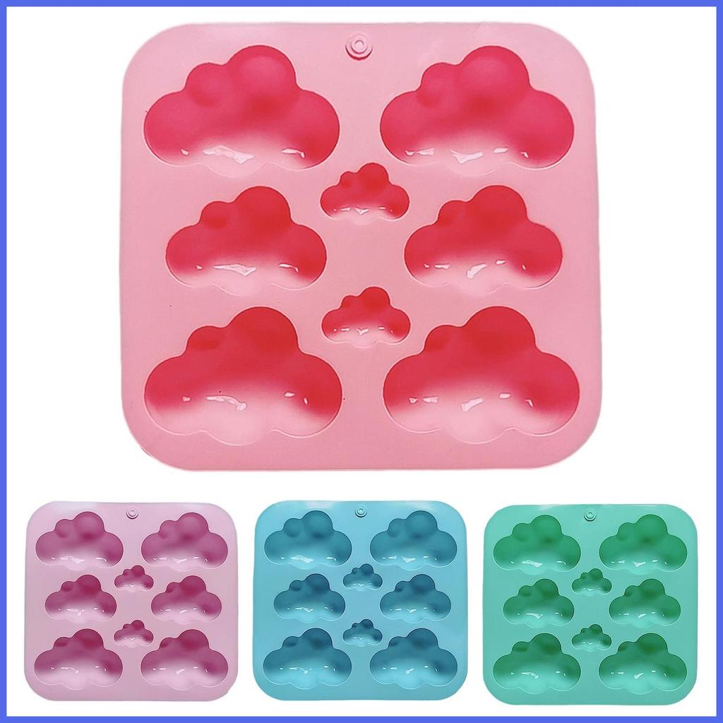 Cloud Fondant แม่พิมพ์ Cloud Jello ถาดน้ําแข็ง 3D Cloud Shape 8 Cavities Fondant แม่พิมพ์ถาดน้ําแข็ง