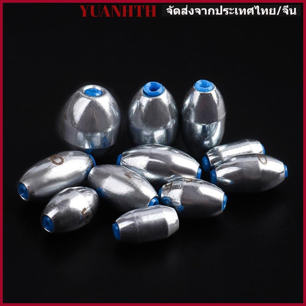 YUANGTH เซต sinker ตกปลา สีดำ 20 ชิ้น ทำจากโลหะผสมเหล็กคาร์บอนและตะกั่ว น้ำหนัก 3g-10g
