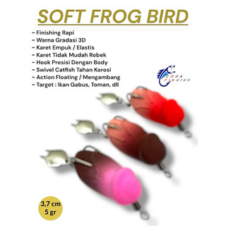 Soft Frog Bird 3,7 cm / 5 gr Manuk Action Floating Handmade Lure Zona Fishing