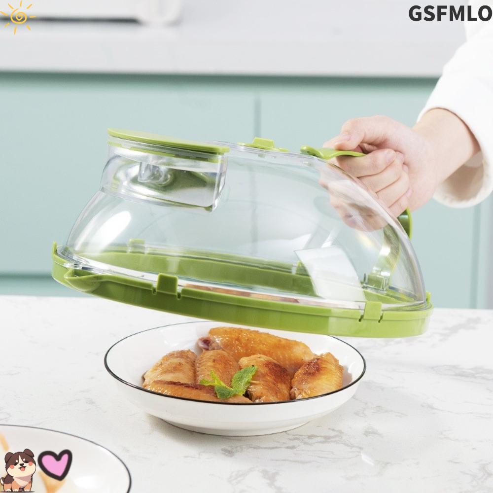 GSFMLO ฝาครอบไมโครเวฟ, ฝาครอบสาดไมโครเวฟแบบใสกันน้ํามัน, ฉีดน้ําพร้อมที่จับ Splash-proof Fresh-Keeping Cover ฝาปิดทําอาหาร
